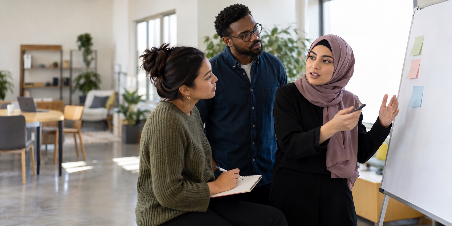 Illustrative organizers planning a response to a community concern
